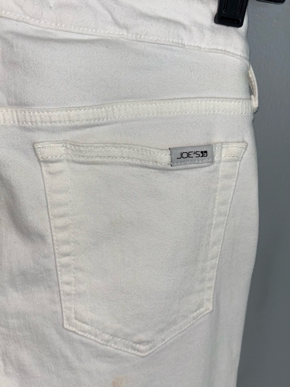 Joe's Jeans Women's Skinny White Denim Pocket Detail